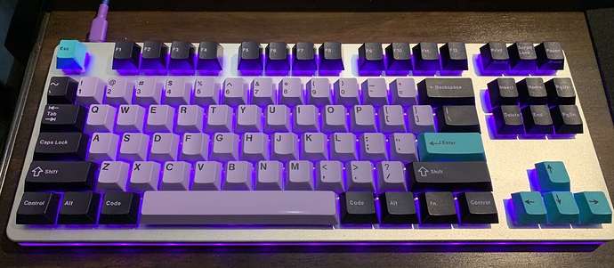 Keyboard with GMK Taro keycaps on it