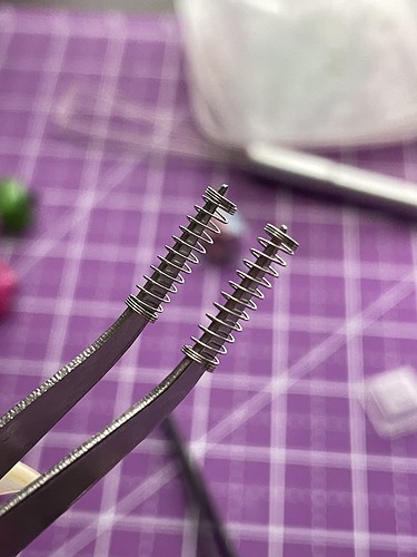 Close-up of two springs