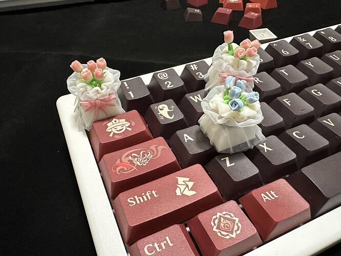 Aihey flowers keycaps hutaokeycaps