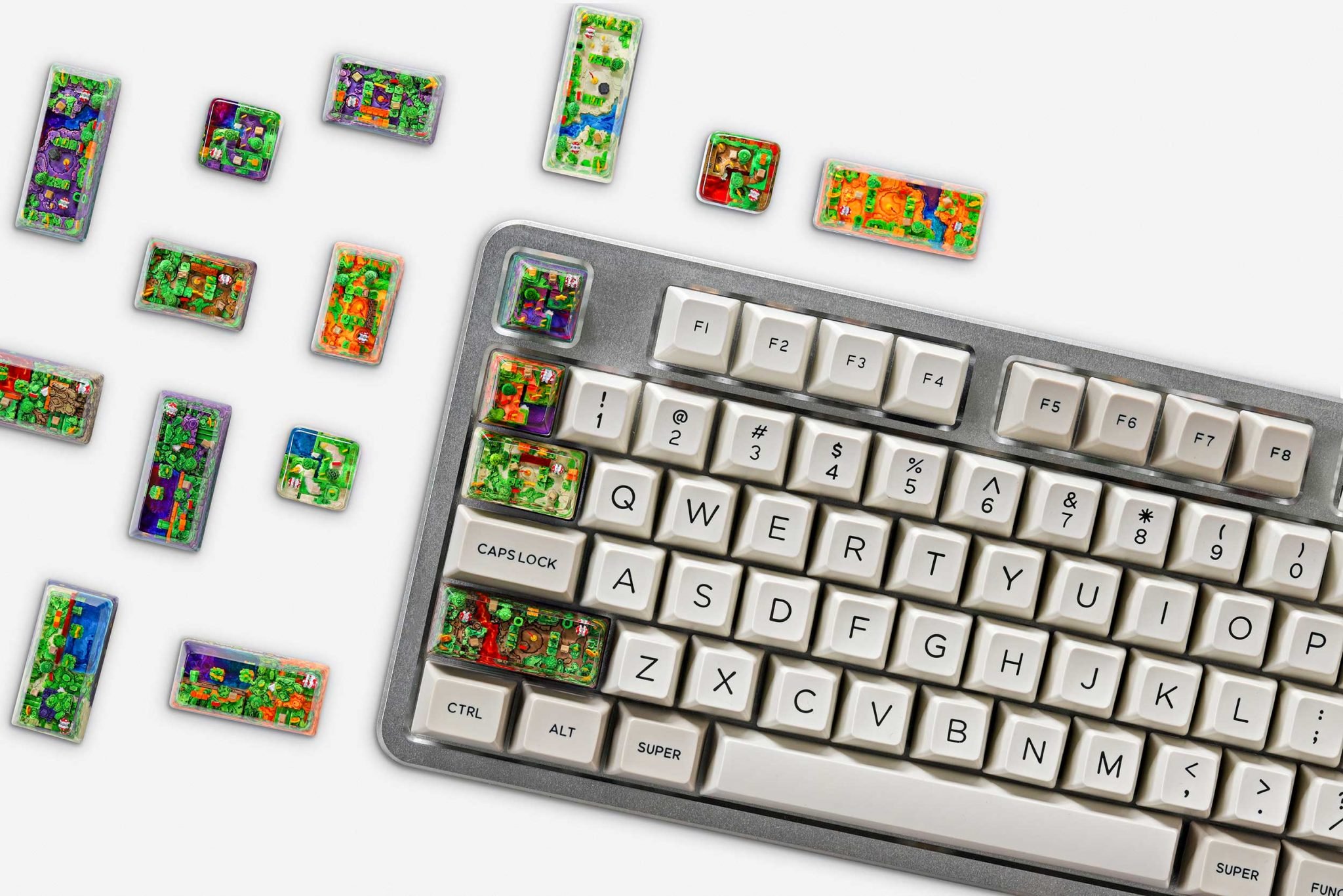 GB] Jelly Key - 8-bit series: Pipeline City artisan keycaps