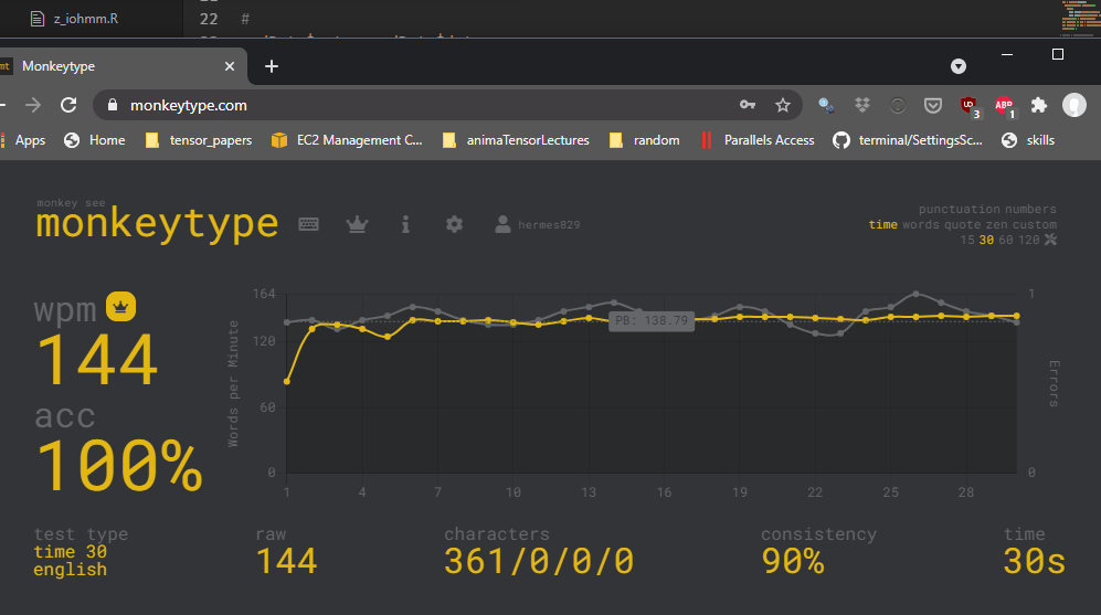 Is 100 WPM on monkey type average/good?